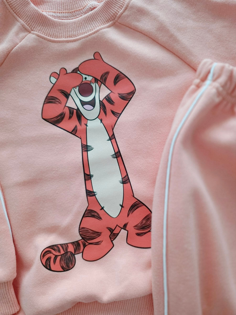 Toddler Disney Friends Piping Trim Sweatshirt and Jogger Pants Set (1-7y) - 5 Colors