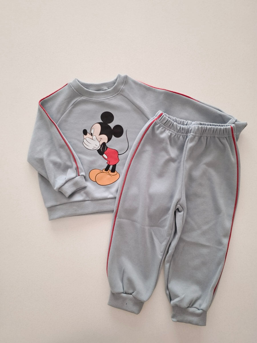 Toddler Disney Friends Piping Trim Sweatshirt and Jogger Pants Set (1-7y) - 5 Colors
