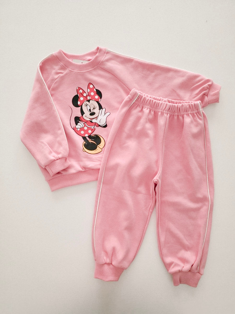 Toddler Disney Friends Piping Trim Sweatshirt and Jogger Pants Set (1-7y) - 5 Colors