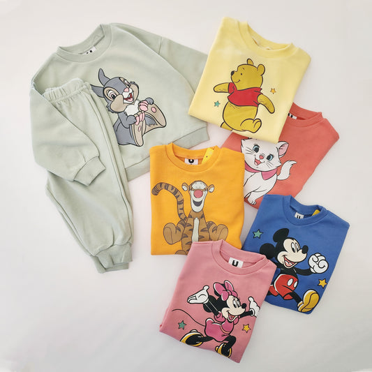 Toddler Disney Friends Sweatshirt and Jogger Pants Set (1-6y) -6 Colors - AT NOON STORE