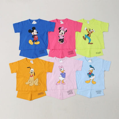 Toddler Disney Friends T-Shirt and Shorts Set (2-9y) - 6 Colors - AT NOON STORE