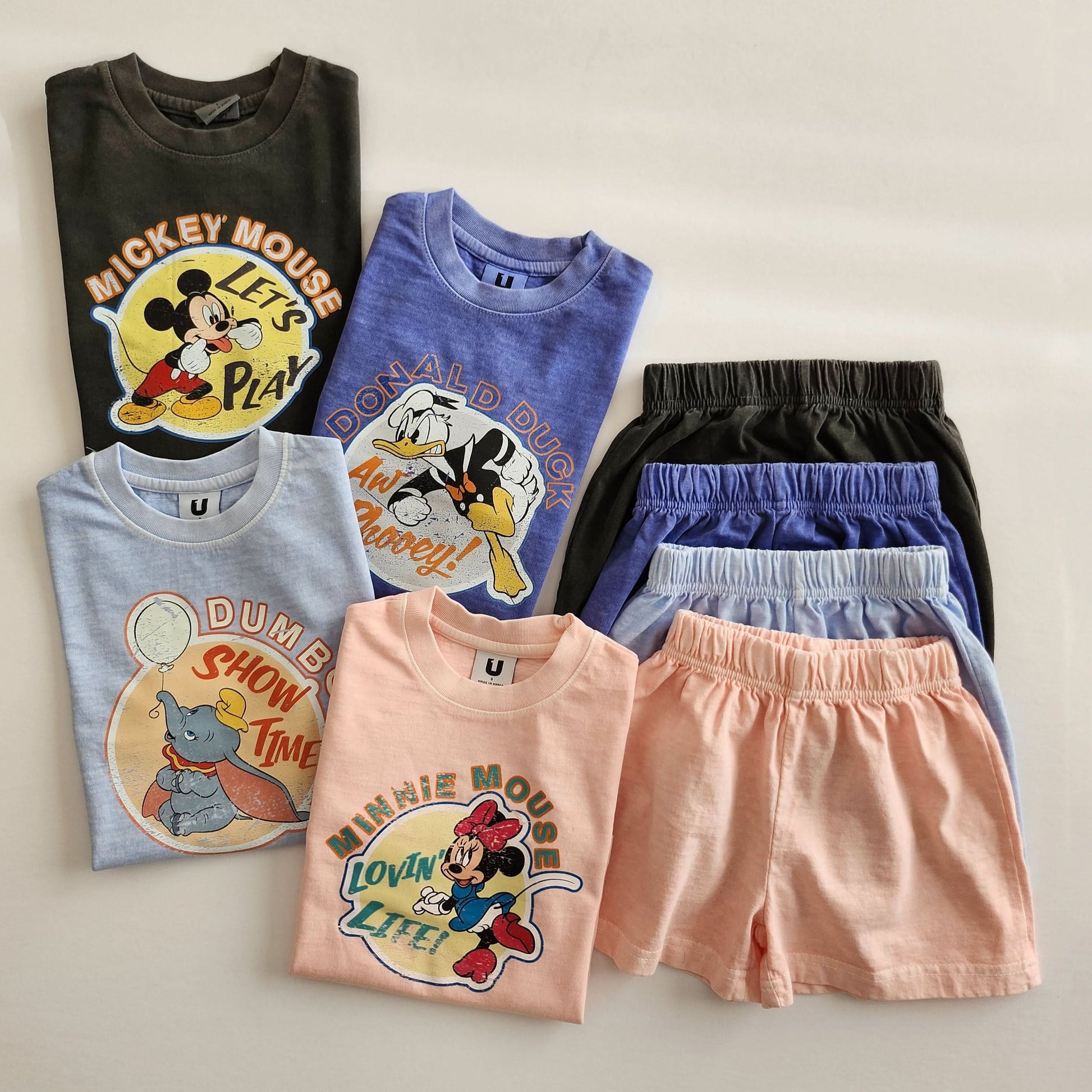 Toddler Disney Garment-Dyed T-Shirt and Shorts Set (3-6y) - 4 Colors - AT NOON STORE