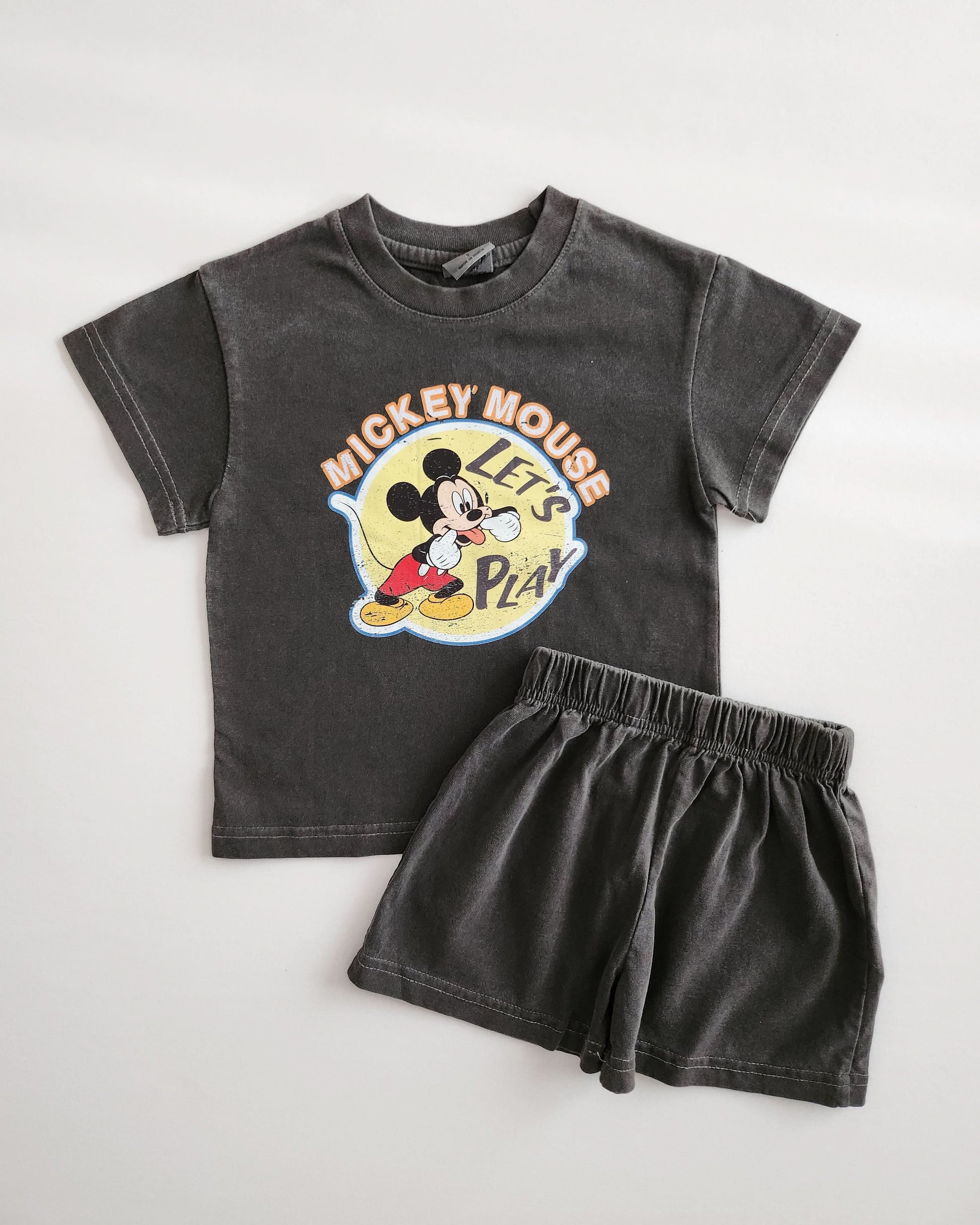 Toddler Disney Garment-Dyed T-Shirt and Shorts Set (3-6y) - 4 Colors - AT NOON STORE