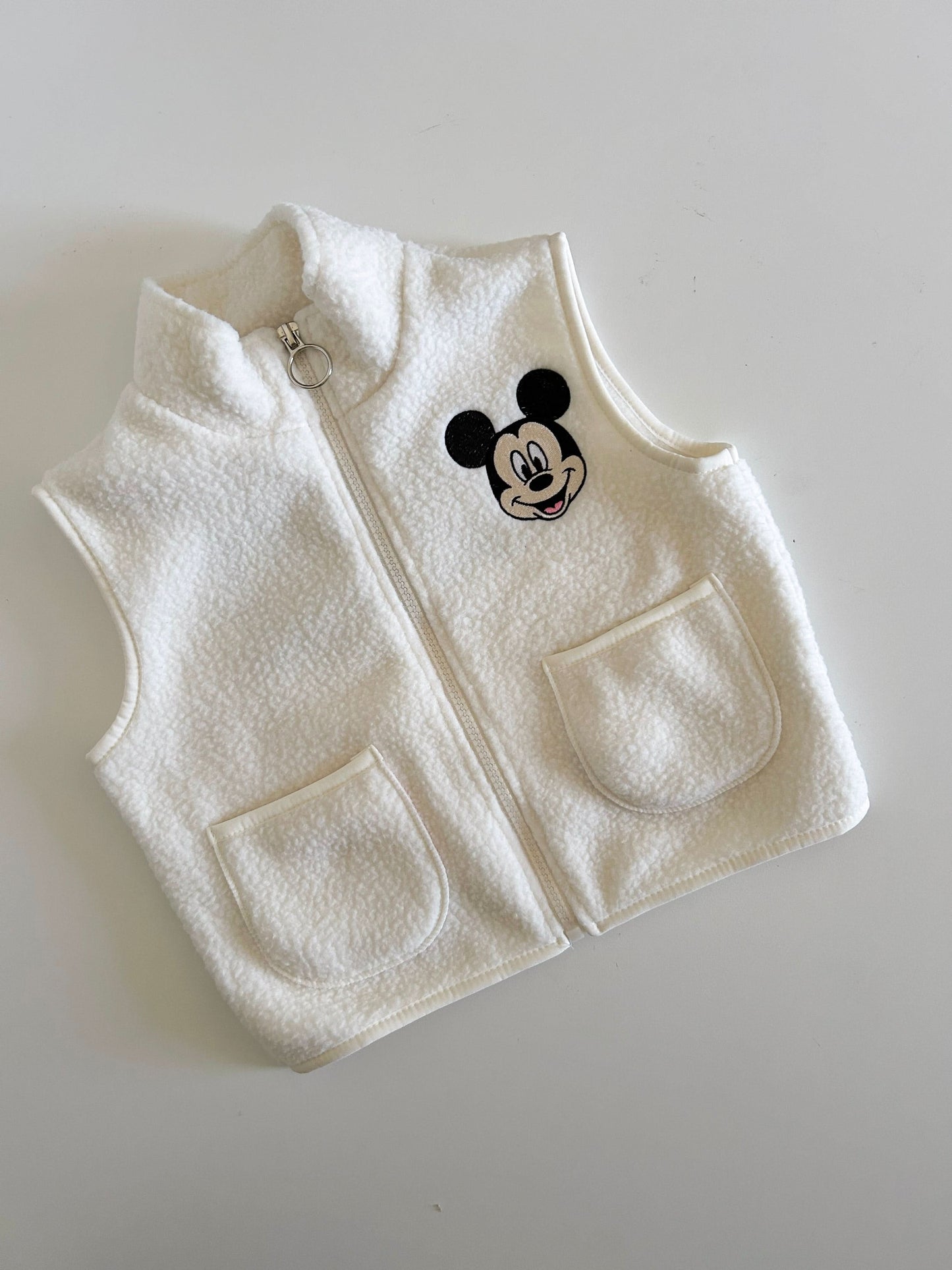 Toddler Disney Mickey Embroidery Fleece Zip-up Vest (2-7y) - 3 Colors - AT NOON STORE