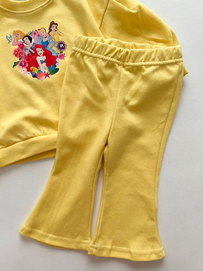 Toddler Disney Princess Sweatshirt and Flare Pants Set (1-6y) - 2 Colors - AT NOON STORE
