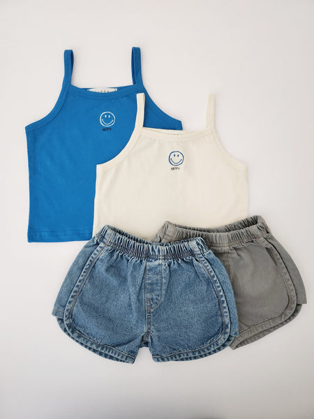Toddler Happy Face Tank Top  (1-5y) - 2 Colors