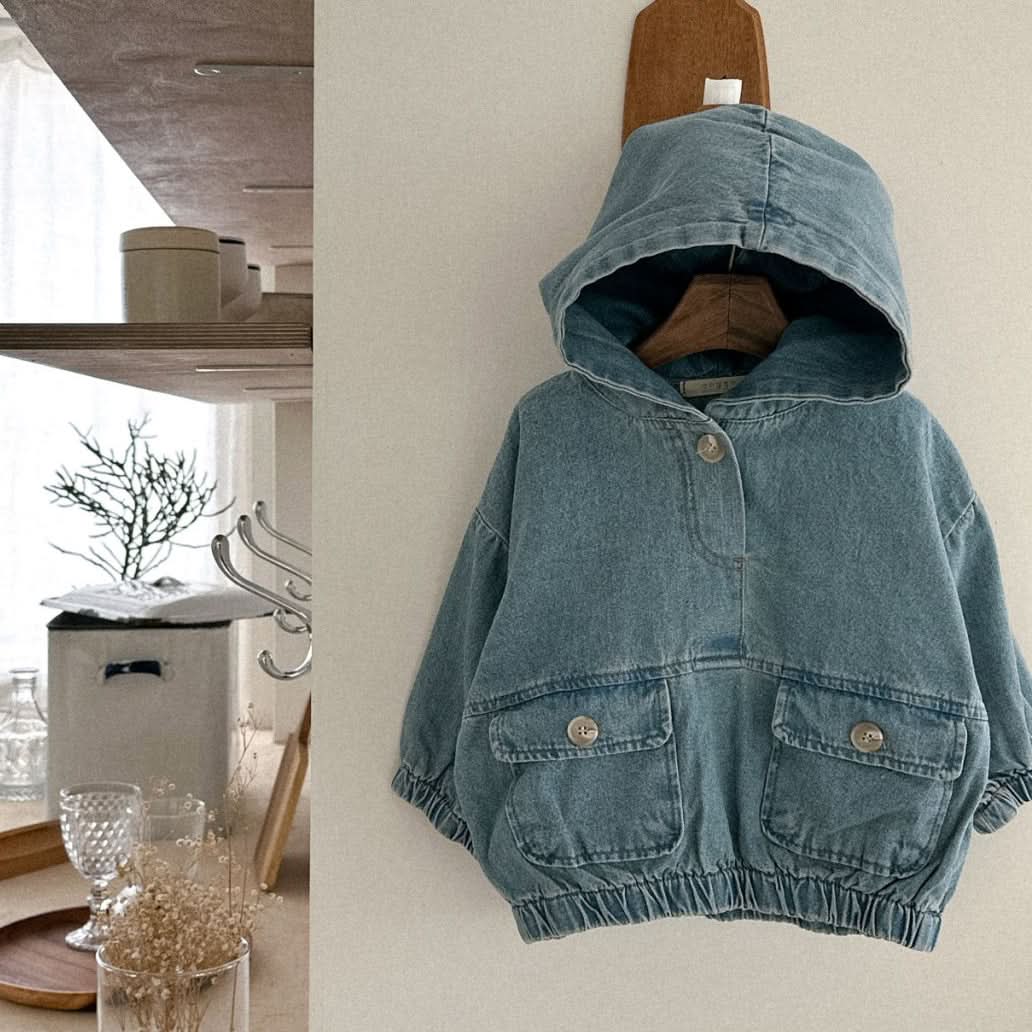 Toddler Long Sleeve Double Pocket Hooded Pullover (2-6y) - Cream - AT NOON STORE