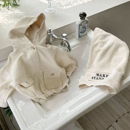 Toddler Long Sleeve Double Pocket Hooded Pullover (2-6y) - Cream - AT NOON STORE