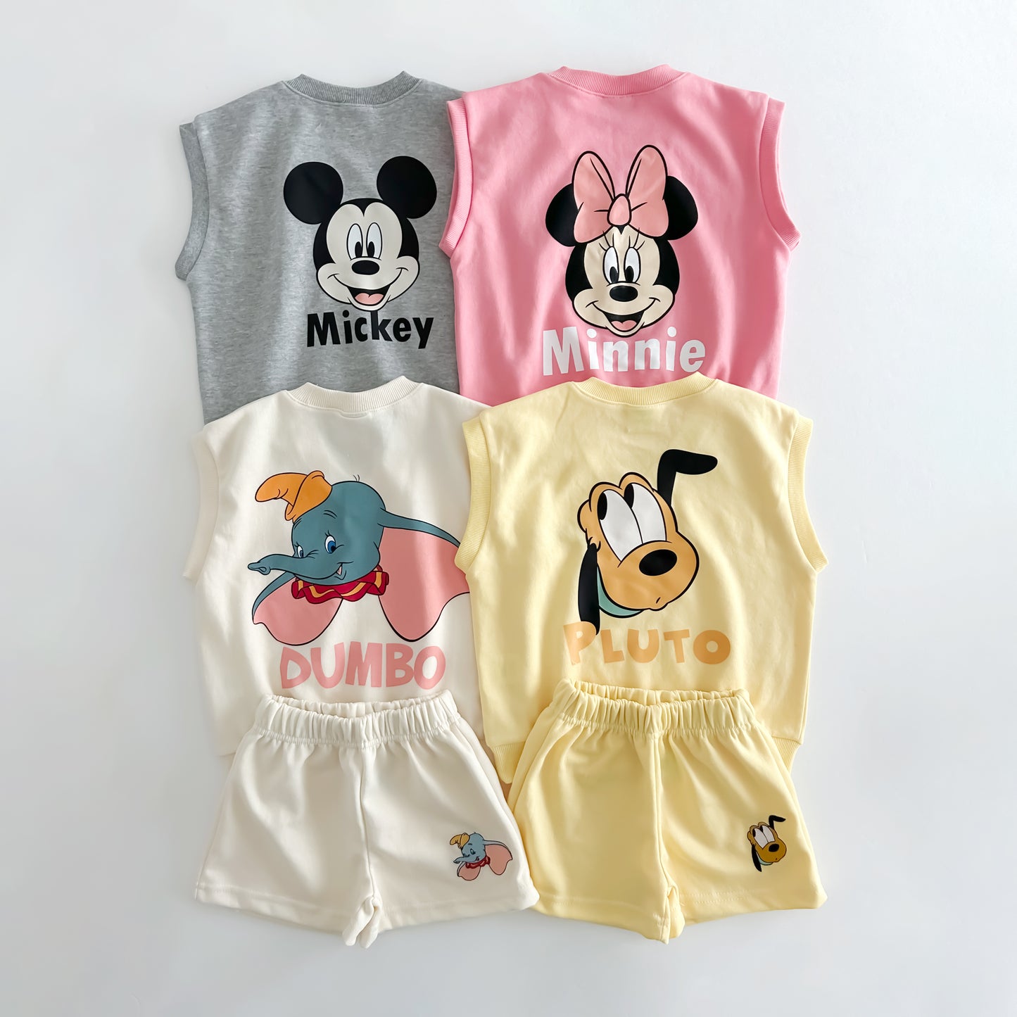 Toddler Mickey's Friends Sleeveless Sweatshirt and Shorts Set (2-7y) - 4 Colors