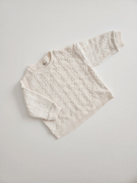 Toddler Milk Textured Knit Sweater (3m-5y)-2 Colors