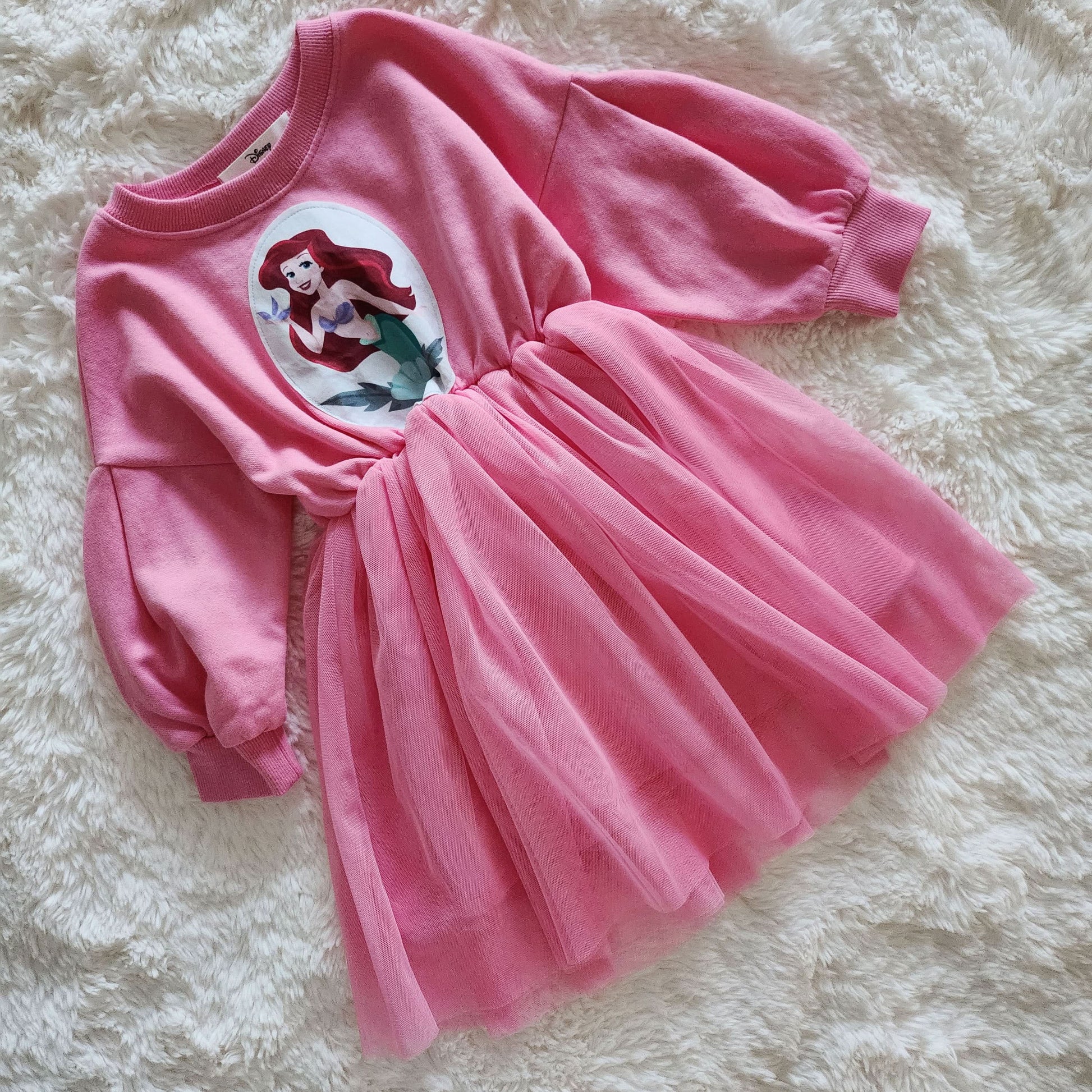 Toddler Puff Sleeve Princess Tulle Dress (15m-7y) - 3 Colors - AT NOON STORE