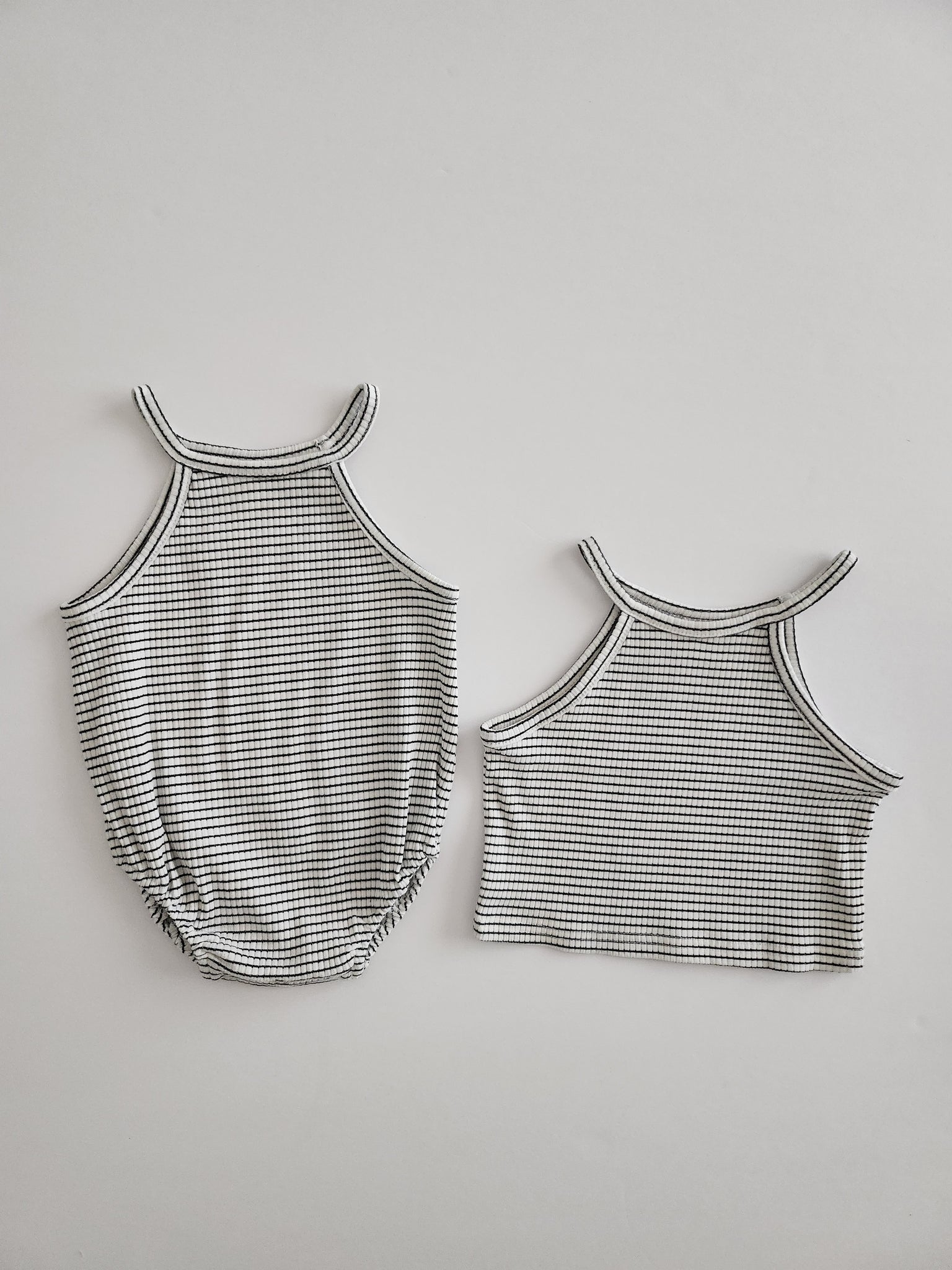 Toddler Stripe Ribbed Sleeveless Crop Top (2-5y) - 2 Colors