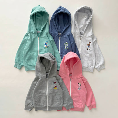 Toddler Disney Friends Long Sleeve Zip-Up Hoodie (2-7y) - 5 Colors - AT NOON STORE