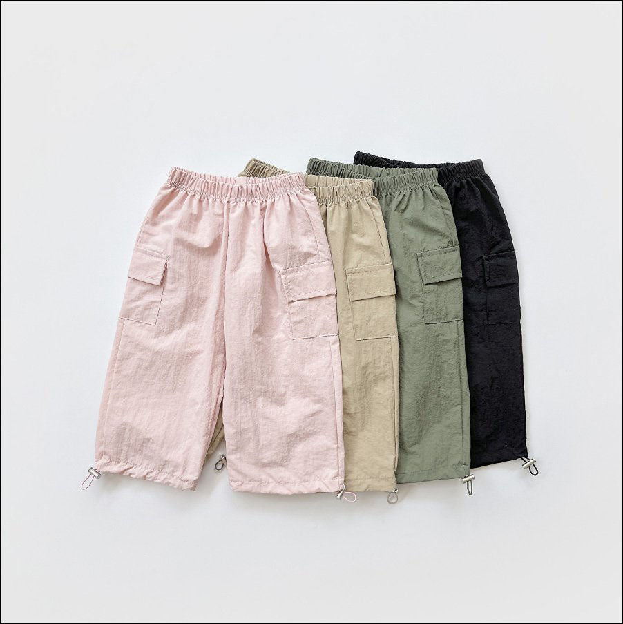 Kids Cargo Adjustable Hem Jogger Pants (2-9y) - 4 Colors