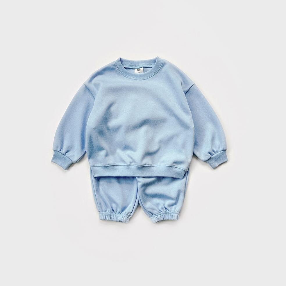 Kids Warm Brushed Fabric Basic Sweatshirt and Jogger Set (2-8y) - 8 Colors - AT NOON STORE