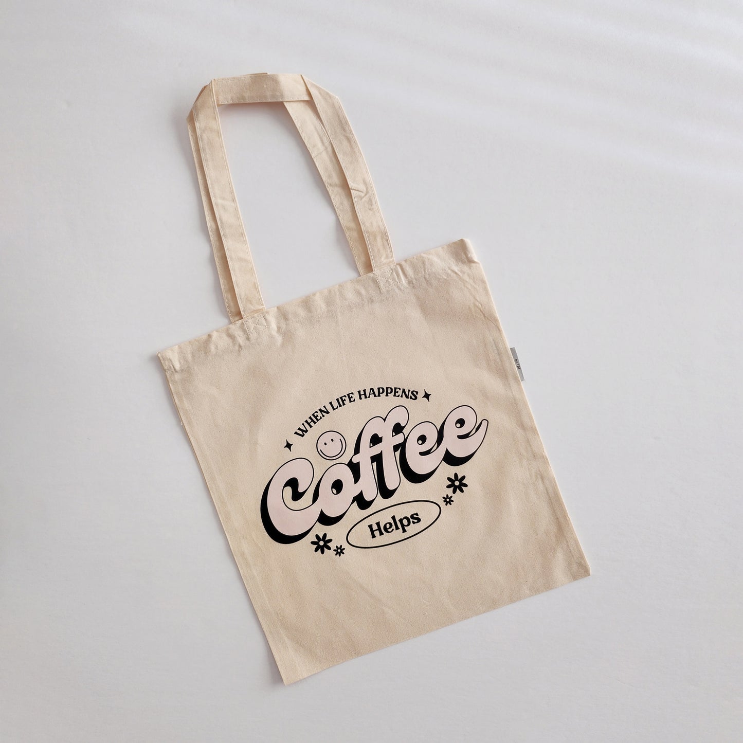 When life Happens Coffee helps Tote - AT NOON STORE