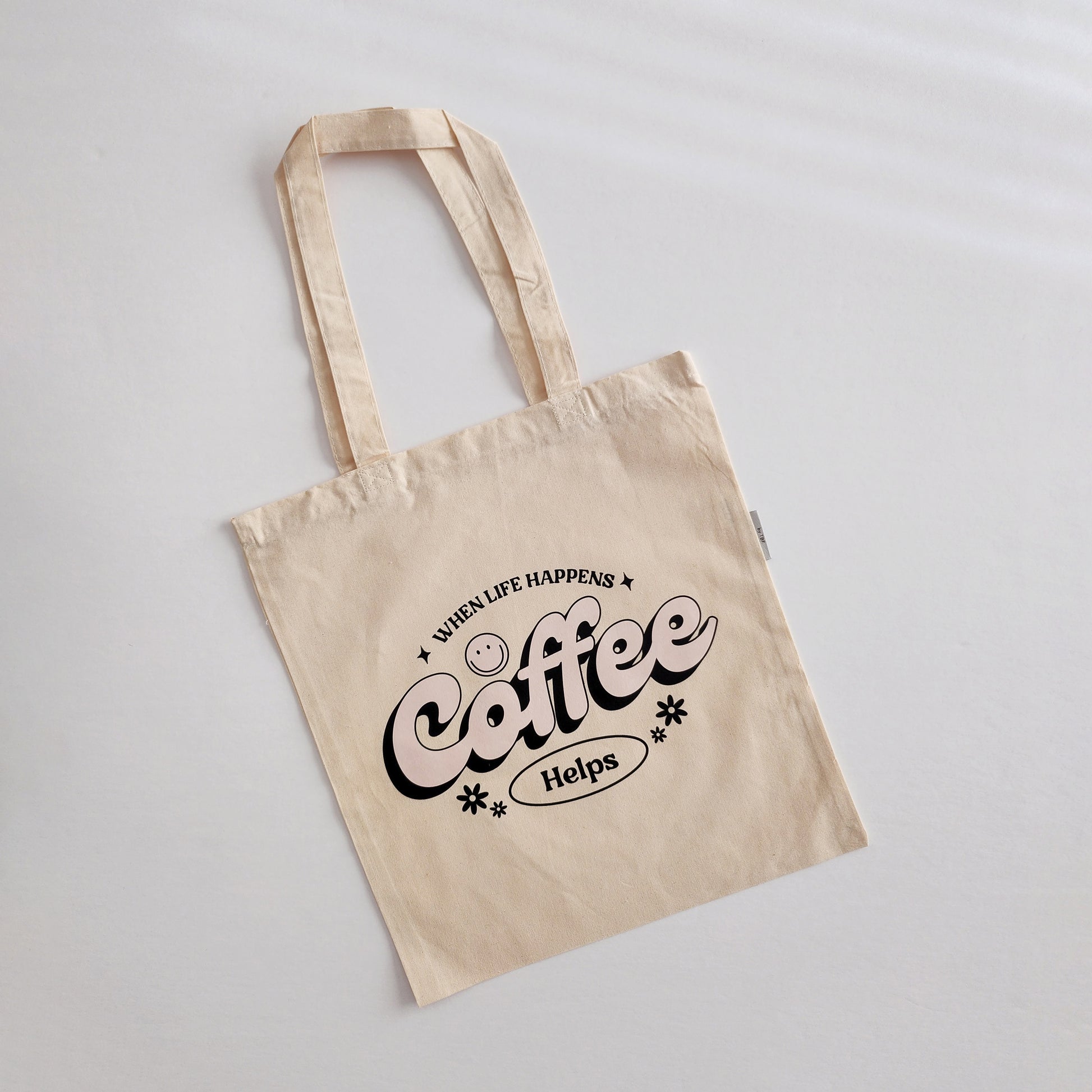 When life Happens Coffee helps Tote - AT NOON STORE