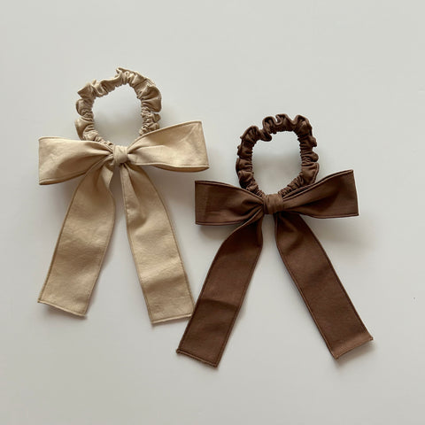 Women's Cotton Bow Scrunchie - 2 Colors