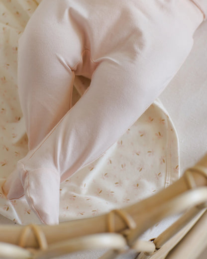 Baby Quincy Mae Wrap Top + Footed Pant Set Petal (NB~6m) - Petal