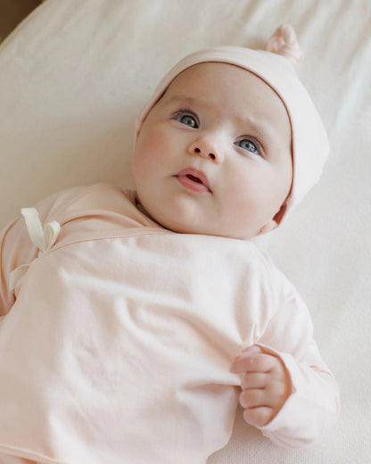 Baby Quincy Mae Wrap Top + Footed Pant Set Petal (NB~6m) - Petal