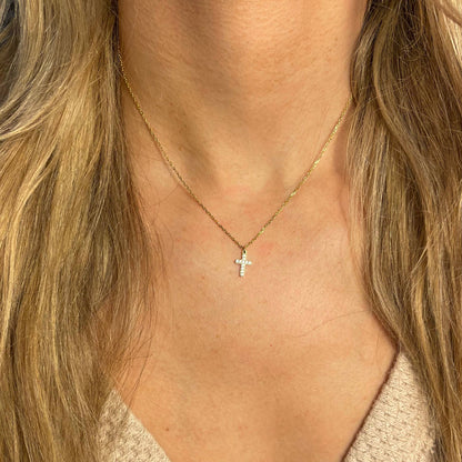 Crystal Cross Necklace- Waterproof - AT NOON STORE