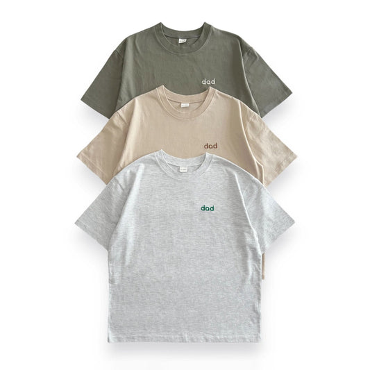 Adult Family Embroidery "dad" T-Shirt - 3 Colors kids outfit