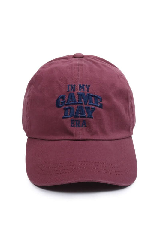 Adult In My Gameday Era Embroidery Baseball Cap - Plum kids outfit