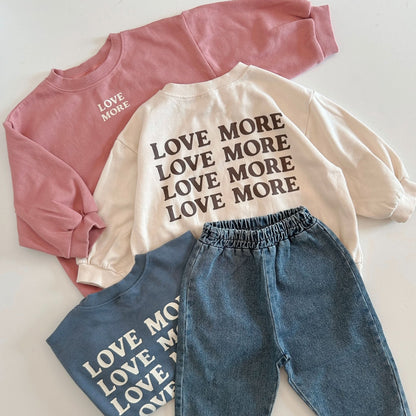 Adult Love More Loose Fit Sweatshirt - 3 Colors kids outfit