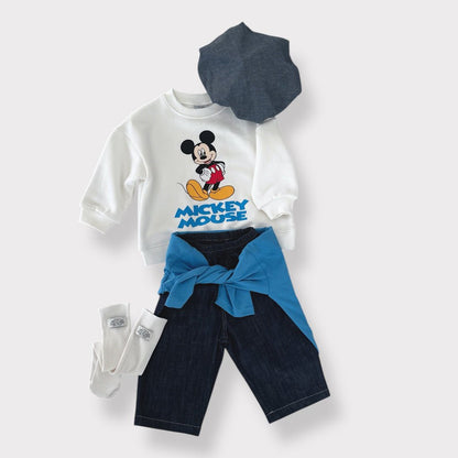 Adult Toddler SP26 Mickey Classic Long Sleeve Sweatshirt (1 - 7y, Adult) - 2 Colors - AT NOON STORE