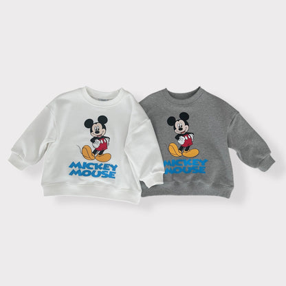Adult Toddler SP26 Mickey Classic Long Sleeve Sweatshirt (1 - 7y, Adult) - 2 Colors - AT NOON STORE