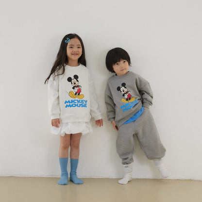 Adult Toddler SP26 Mickey Classic Long Sleeve Sweatshirt (1 - 7y, Adult) - 2 Colors - AT NOON STORE