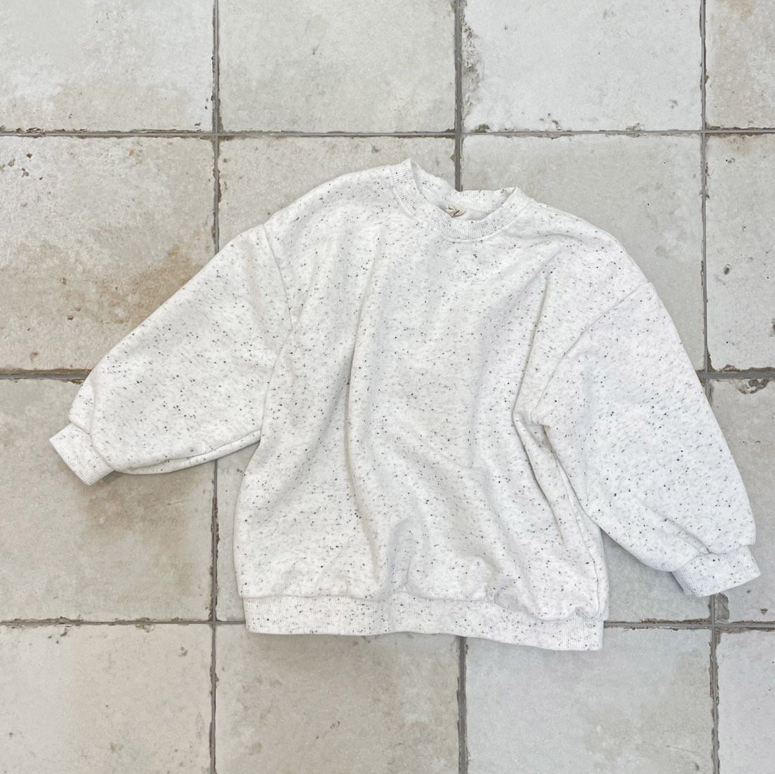 Adut Toddler W25 Confetti Long Sleeve Sweatshirt (1 - 7y, Adult) - Ivory kids outfit