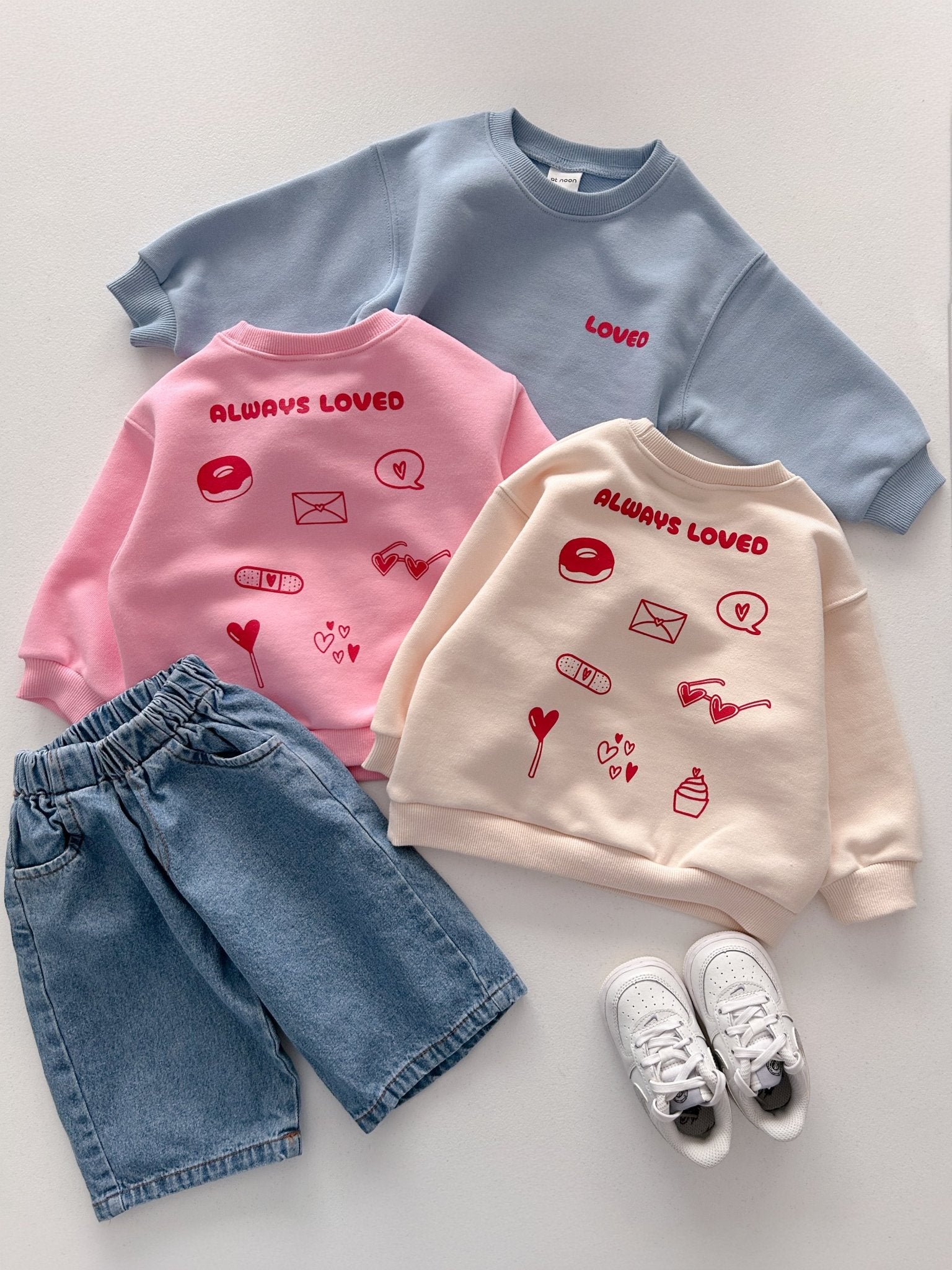 At Noon Always Loved Sweatshirt (6m - 6y) - 3 Colors - AT NOON STORE