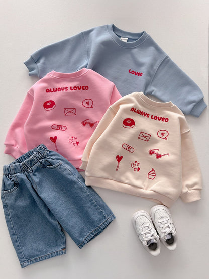 At Noon Always Loved Sweatshirt (6m - 6y) - 3 Colors - AT NOON STORE