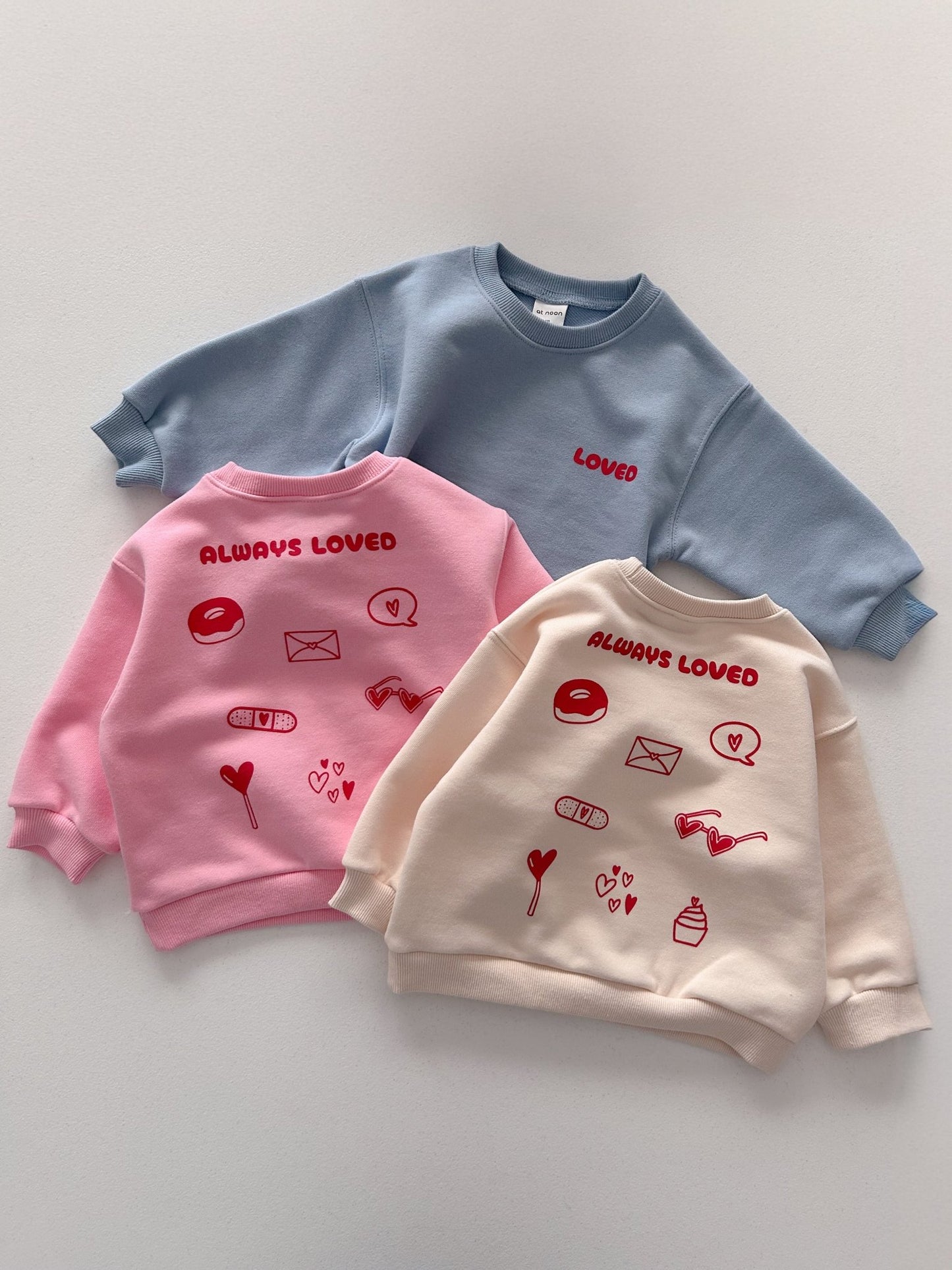 At Noon Always Loved Sweatshirt (6m - 6y) - 3 Colors - AT NOON STORE