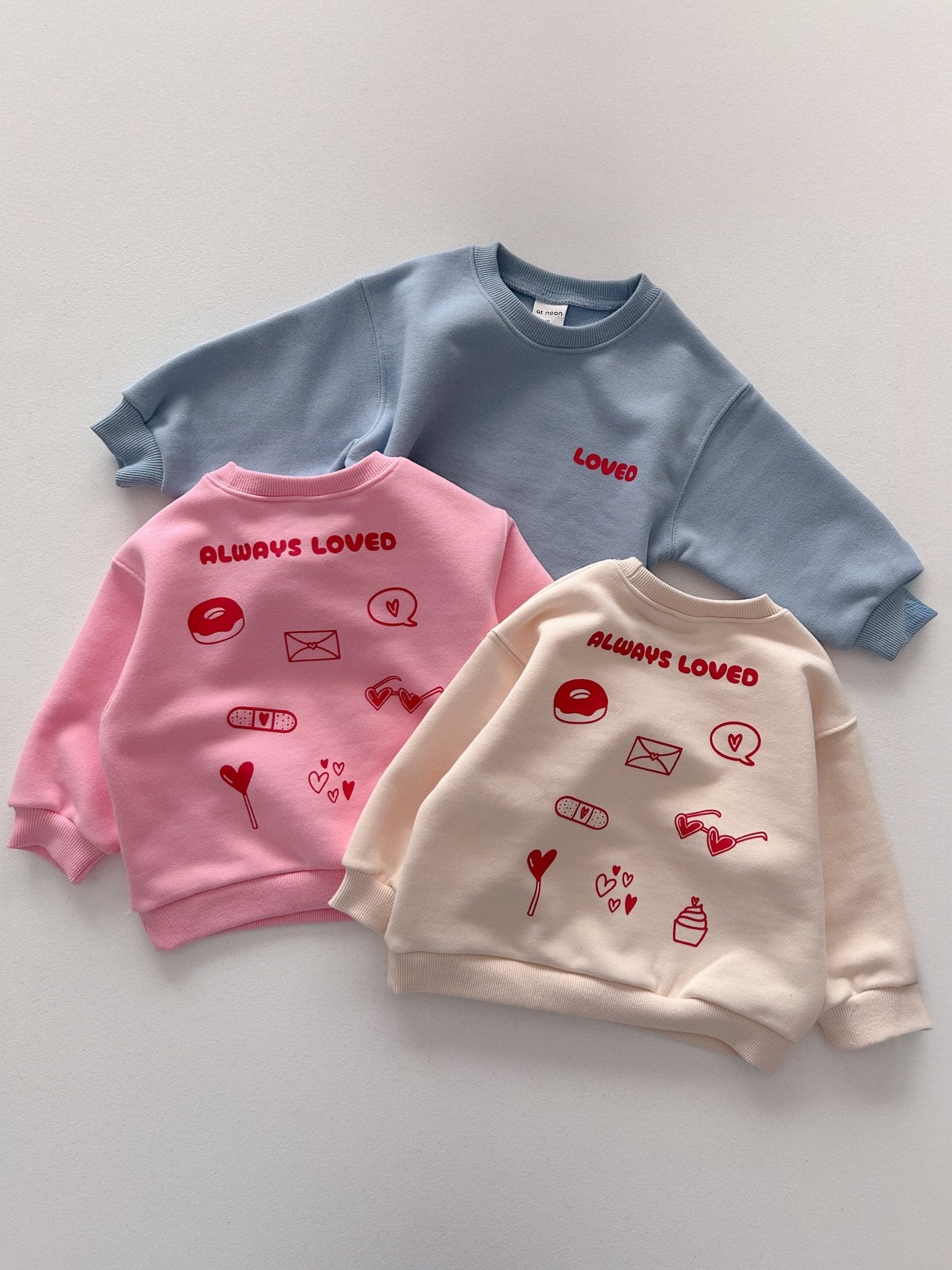 At Noon Always Loved Sweatshirt (6m - 6y) - 3 Colors - AT NOON STORE