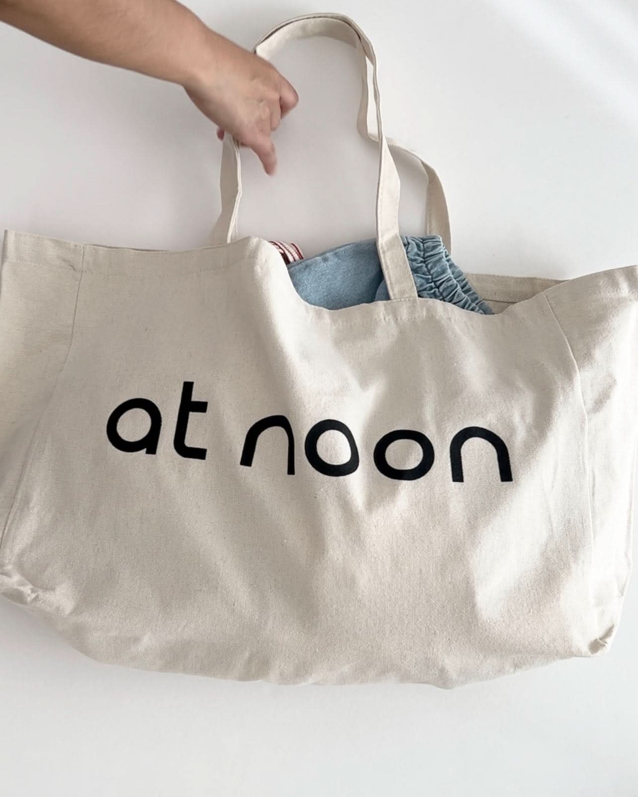 At Noon Canvas Tote kids outfit