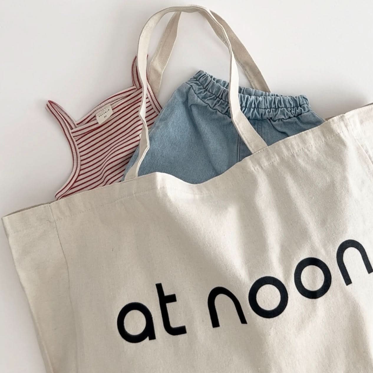 At Noon Canvas Tote kids outfit