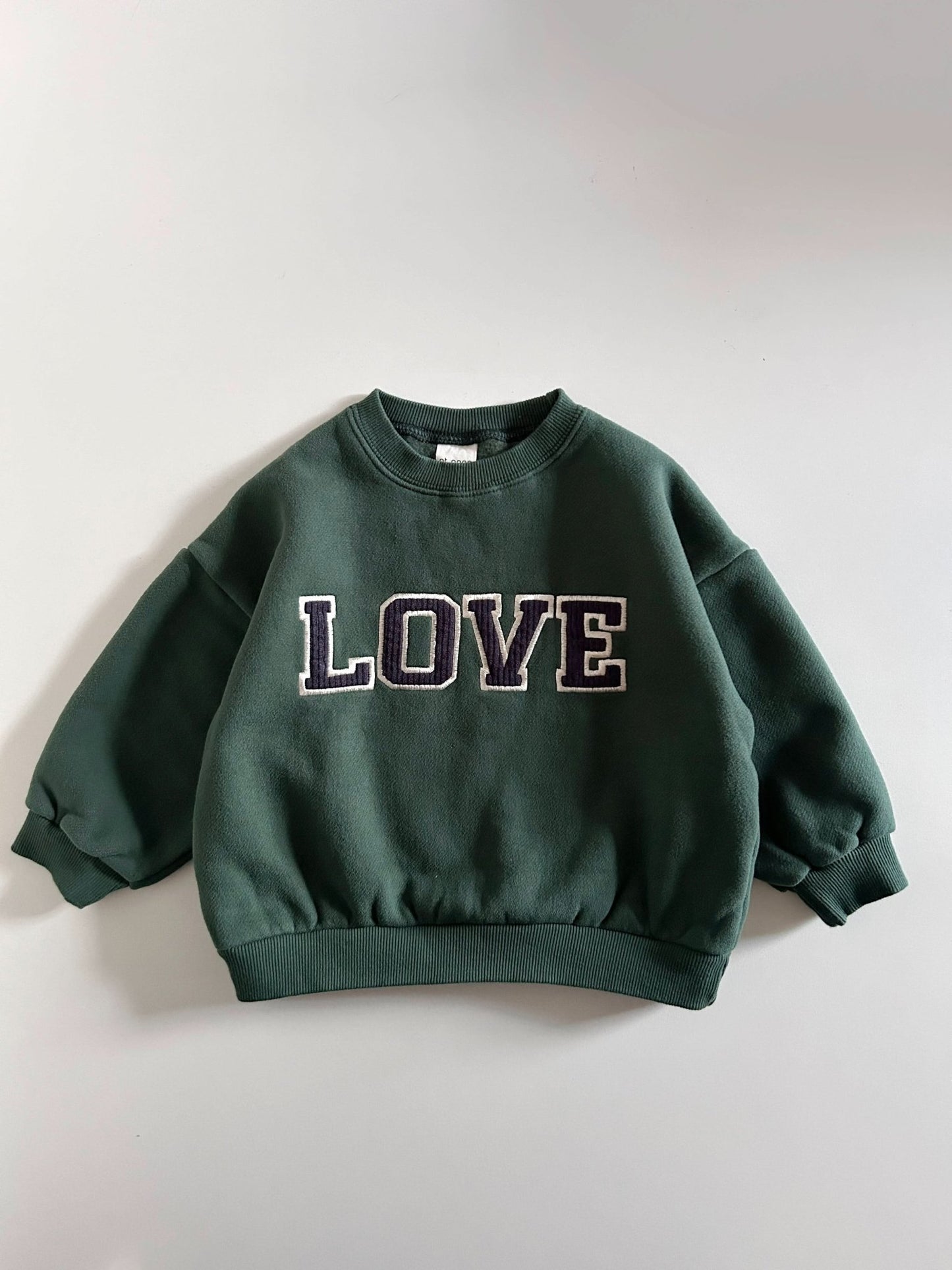 [At Noon Exclusive] Toddler Corduroy Embroidery LOVE Sweatshirt (1 - 7y) - 2 Colors kids outfit