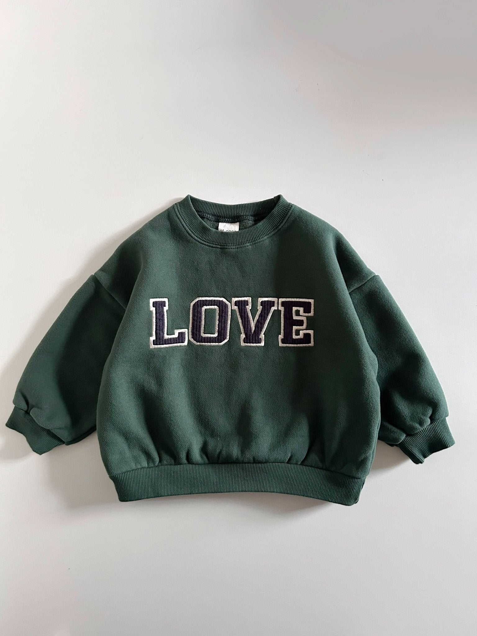 [At Noon Exclusive] Toddler Corduroy Embroidery LOVE Sweatshirt (1 - 7y) - 2 Colors kids outfit
