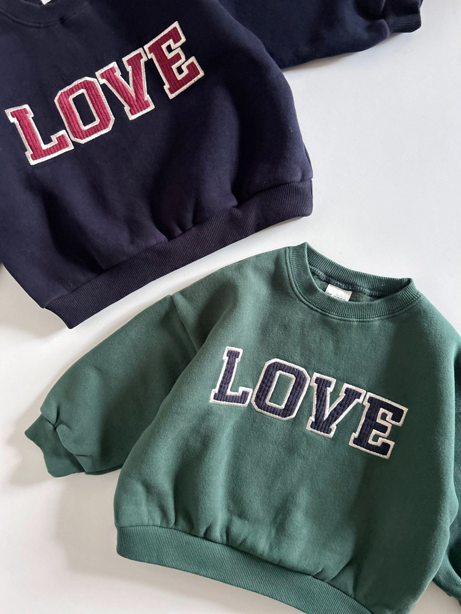 [At Noon Exclusive] Toddler Corduroy Embroidery LOVE Sweatshirt (1 - 7y) - 2 Colors kids outfit