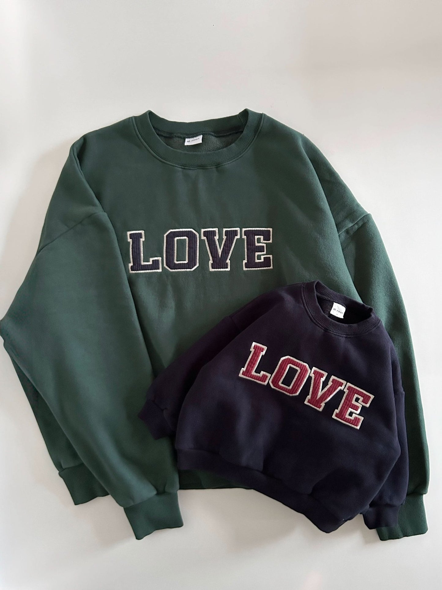 [At Noon Exclusive] Toddler Corduroy Embroidery LOVE Sweatshirt (1 - 7y) - 2 Colors kids outfit