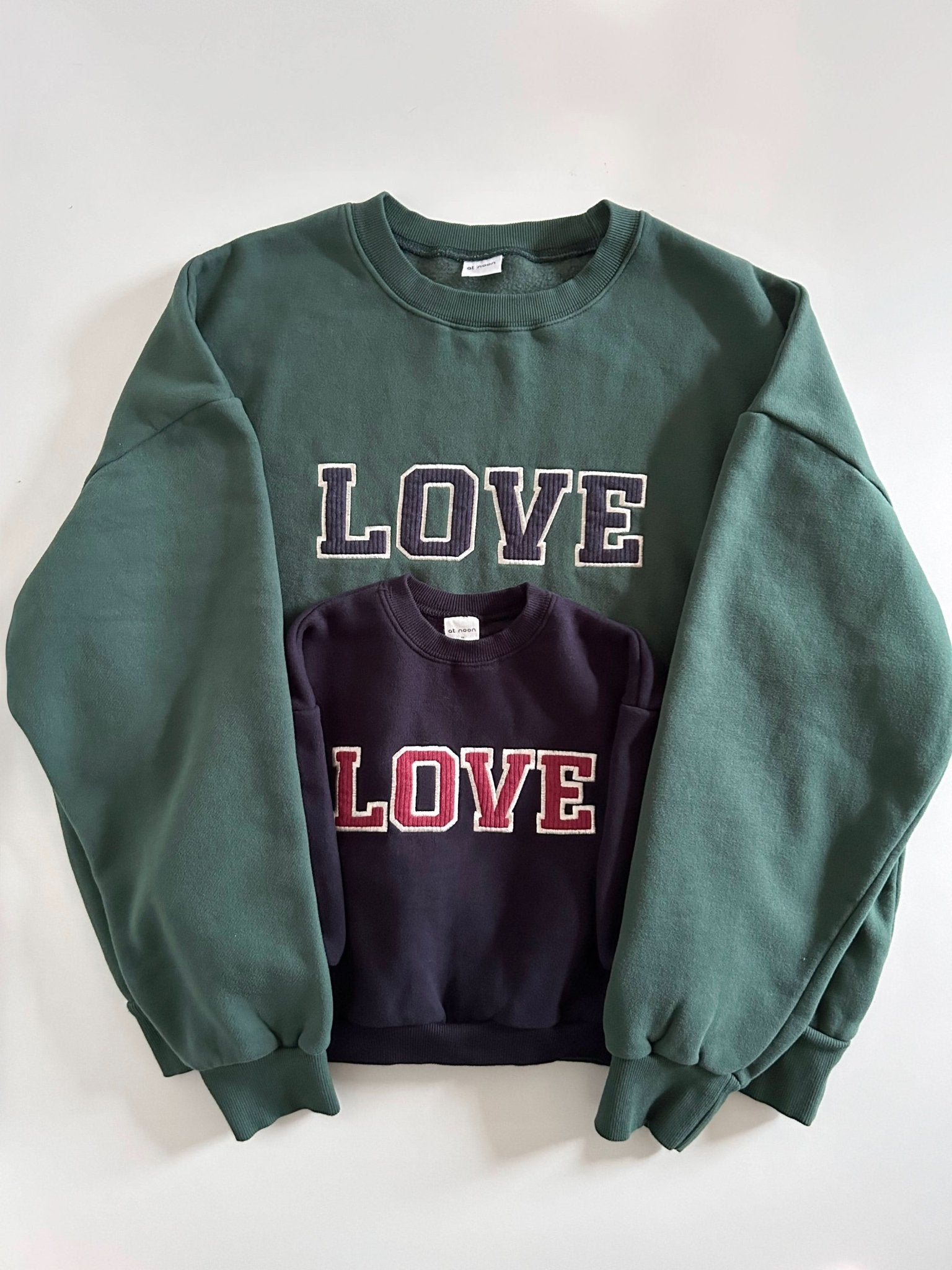 [At Noon Exclusive] Toddler Corduroy Embroidery LOVE Sweatshirt (1 - 7y) - 2 Colors kids outfit