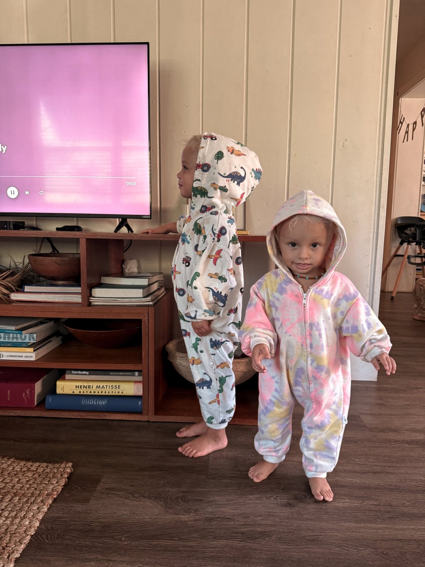 [At Noon Original] Baby Oversized Zip - Up Hoodie Jumpsuit (3m - 4y) - Tie Dyed Multi kids outfit