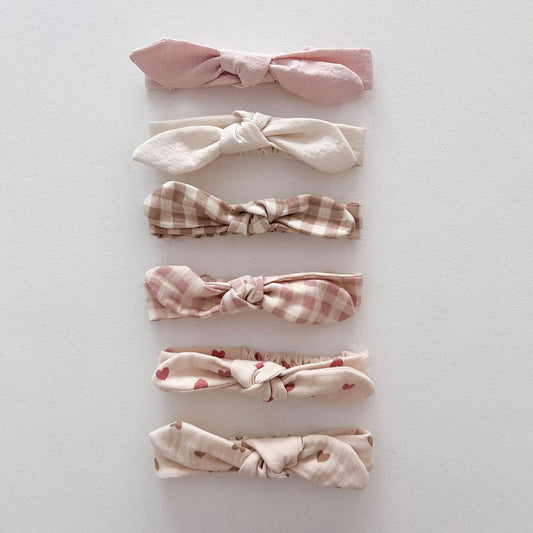 [At Noon Original Design] Baby Gauze Cotton Bow Headband (3 - 18m) - 6 Colors kids outfit