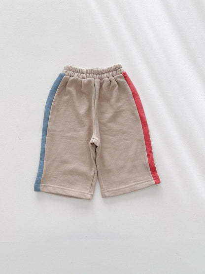 [At Noon Original Design] Kids ColorBlock Wide Leg Pants Sets (6m-7y) - Beige kids outfit