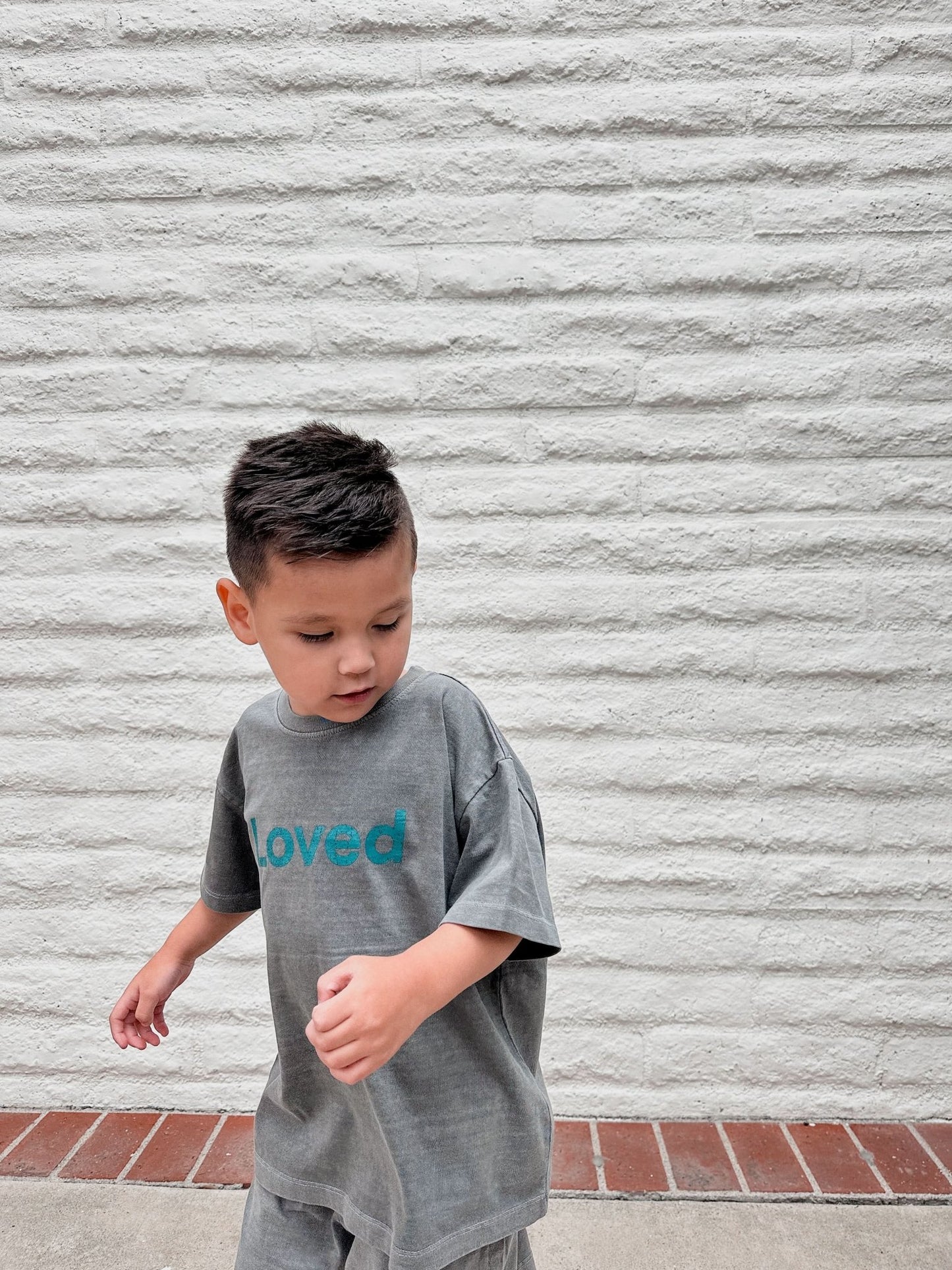 [At Noon Original Design] Kids Loved Garment - Dyed T-Shirt and Shorts Set (6m - 7y) - 4 Colors kids outfit