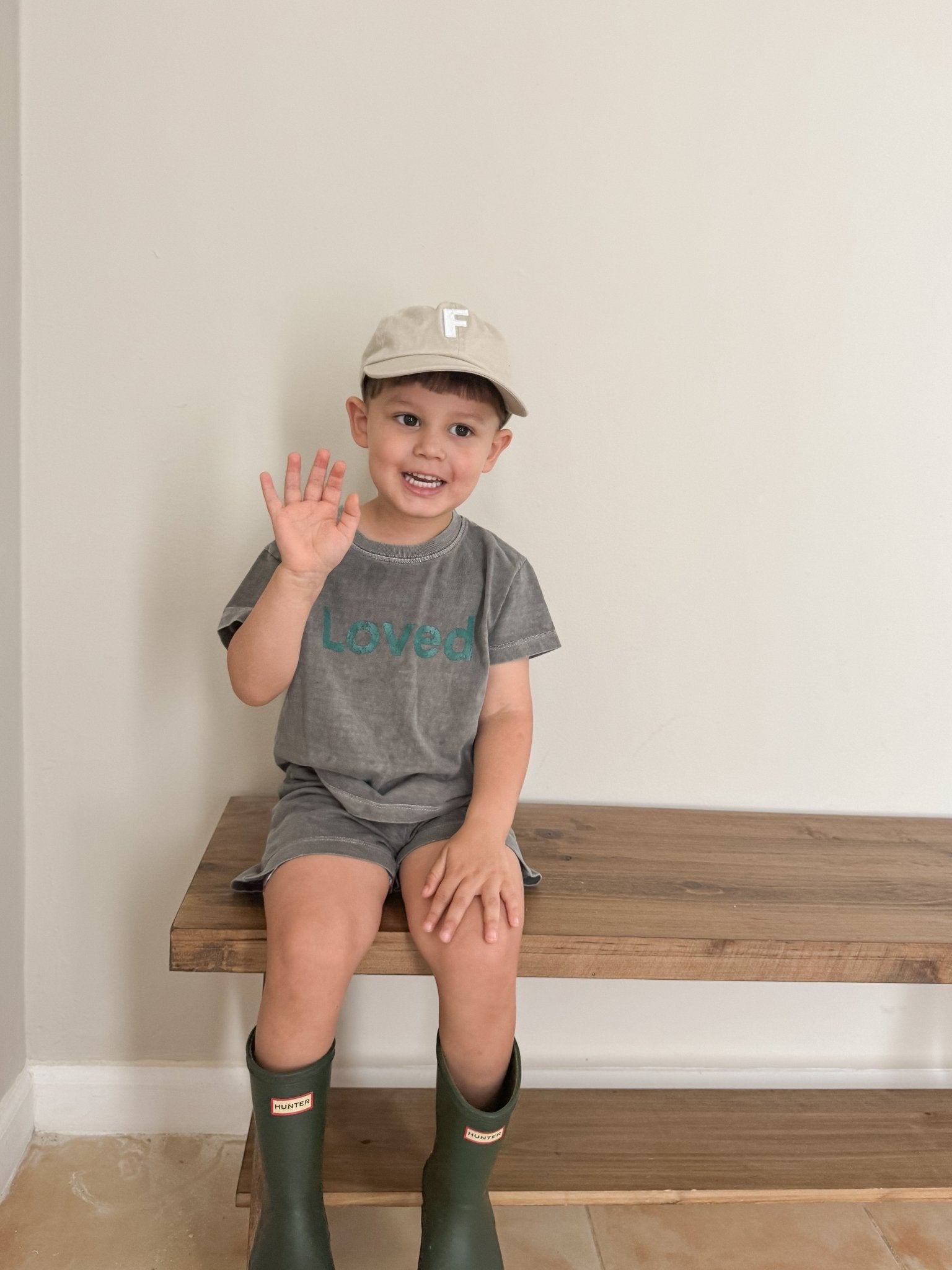 [At Noon Original Design] Kids Loved Garment - Dyed T-Shirt and Shorts Set (6m - 7y) - 4 Colors kids outfit