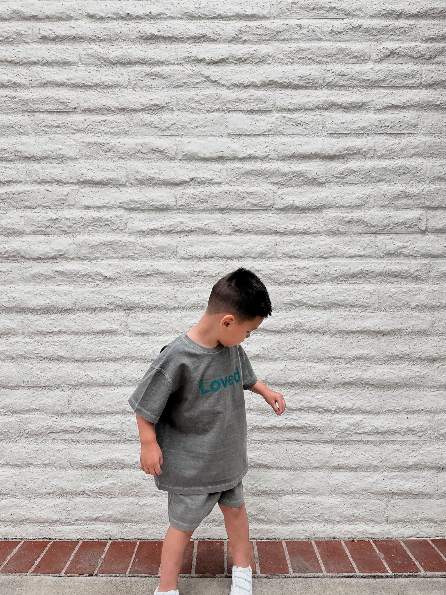 [At Noon Original Design] Kids Loved Garment - Dyed T-Shirt and Shorts Set (6m - 7y) - 4 Colors kids outfit