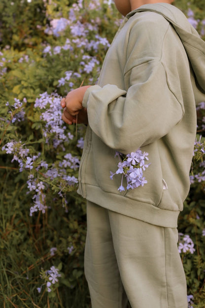 [At Noon Original Design] Kids Pigment Dyed Zip - up Hoodie (1 - 6y) - 4 Colors kids outfit